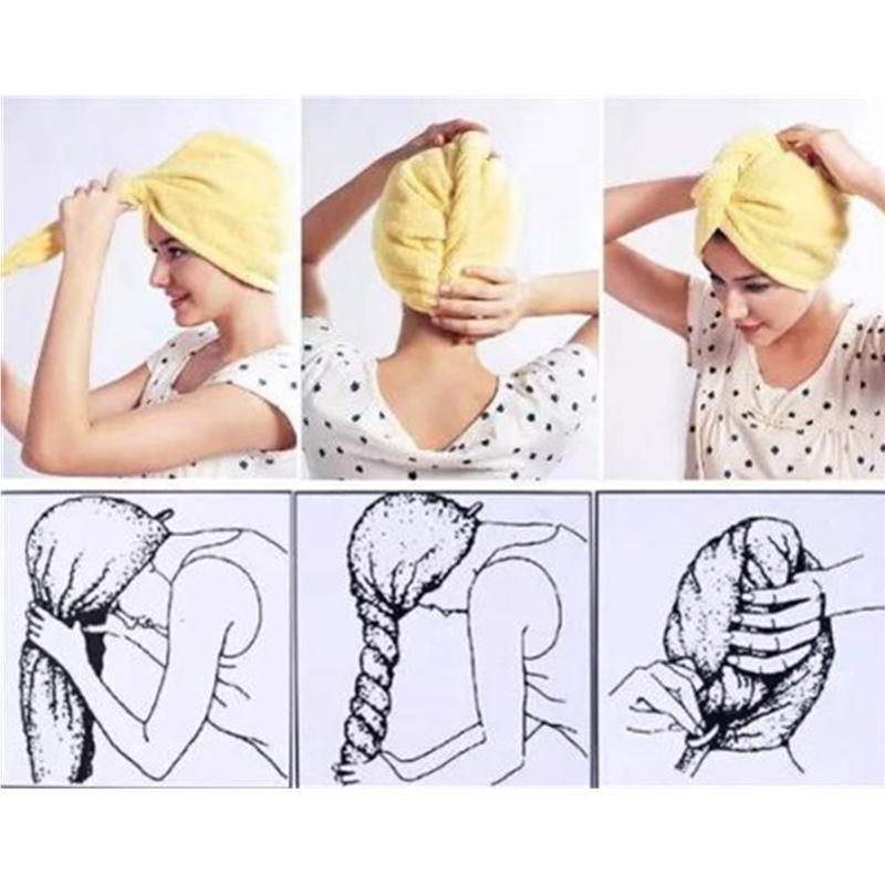 Super Absorbent Microfiber Hairbath Towel Cap